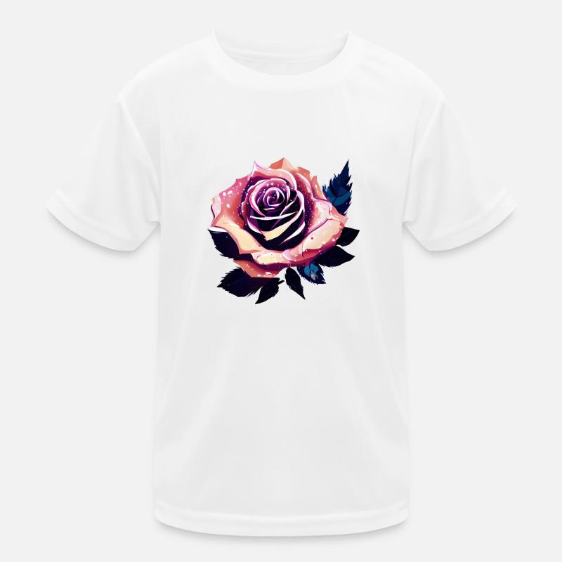 Rose Rosendesign Blumen Kinder Funktions-T-Shirt