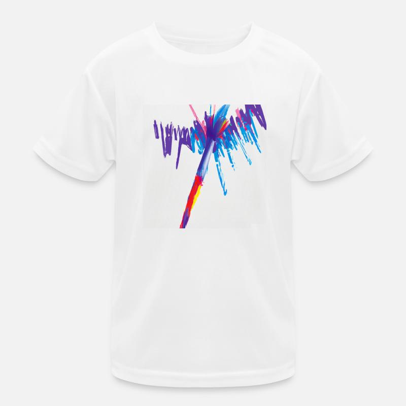 Creative Brushstroke Kids Functional T-Shirt