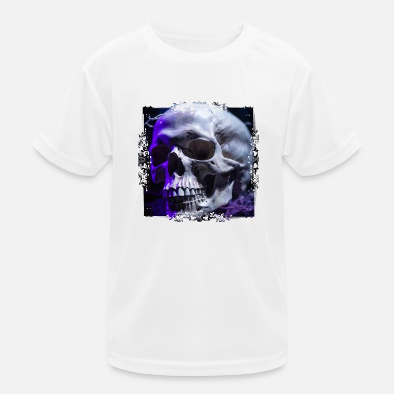 Der Totenkopf wird oft als Dekoration verwendet Kinder Funktions-T-Shirt