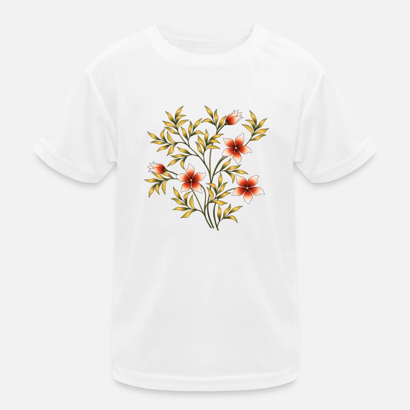 Blumen Kinder Funktions-T-Shirt