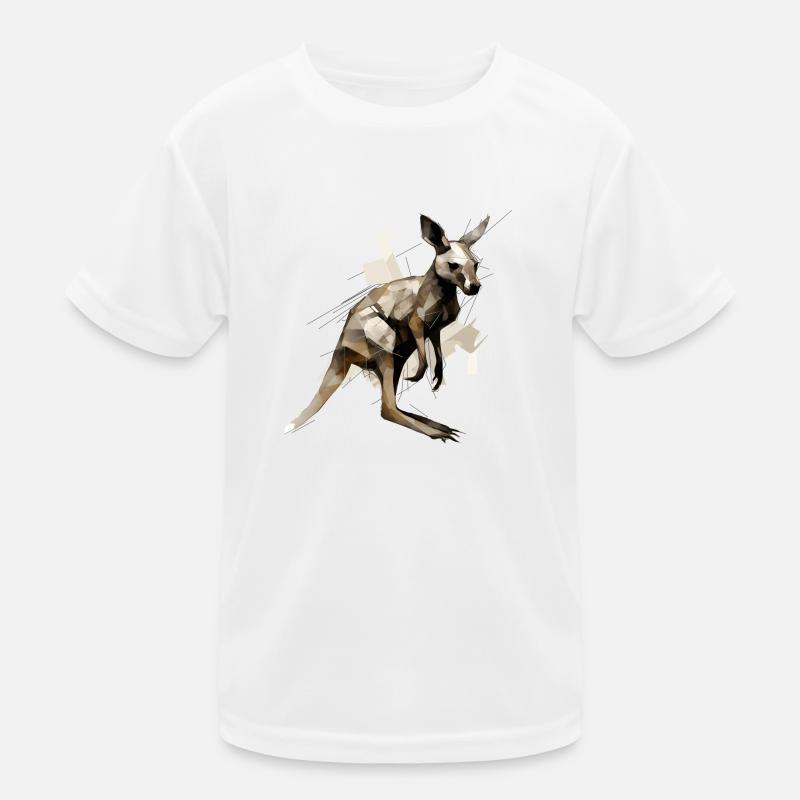 Kangaroo polygonal Kids Functional T-Shirt