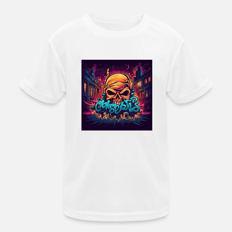Graffiti Skull Kinder Funktions-T-Shirt