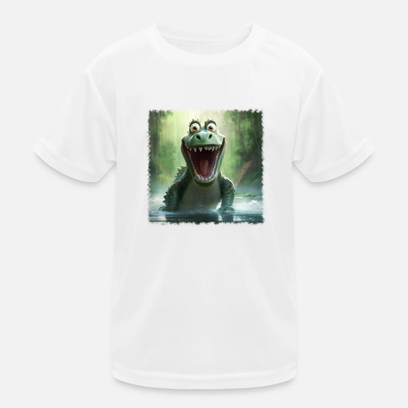 Crazy Croco Kinder Funktions-T-Shirt