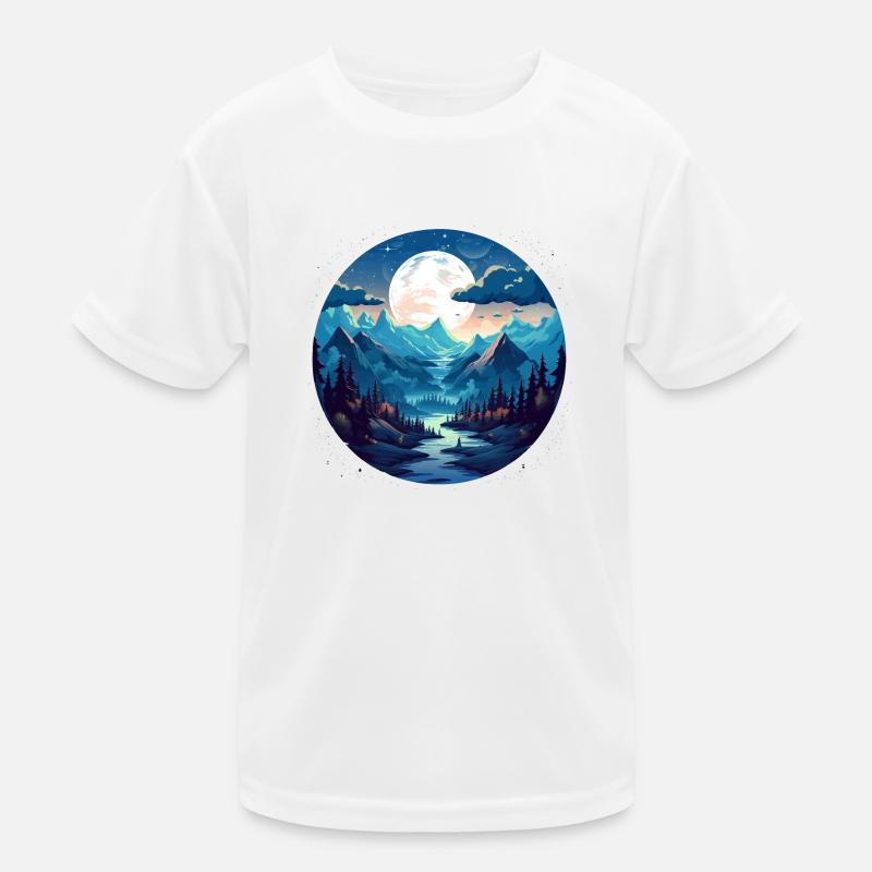 Forest at night Kids Functional T-Shirt