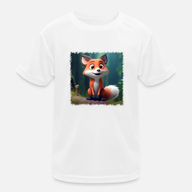 Cute fox - Kids Functional T-Shirt - white