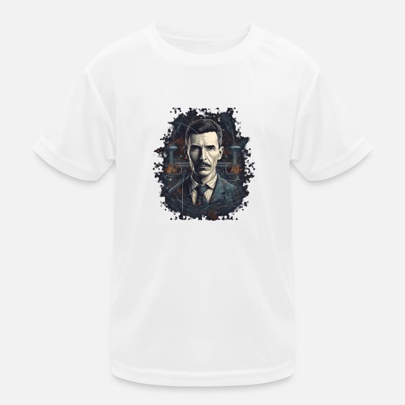 Electrifying genius: Nikola Tesla Kids Functional T-Shirt