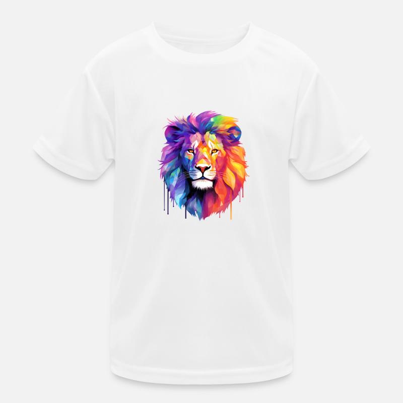 Rainbow Lion Kids Functional T-Shirt