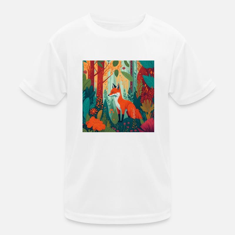 Fox in the forest Kids Functional T-Shirt