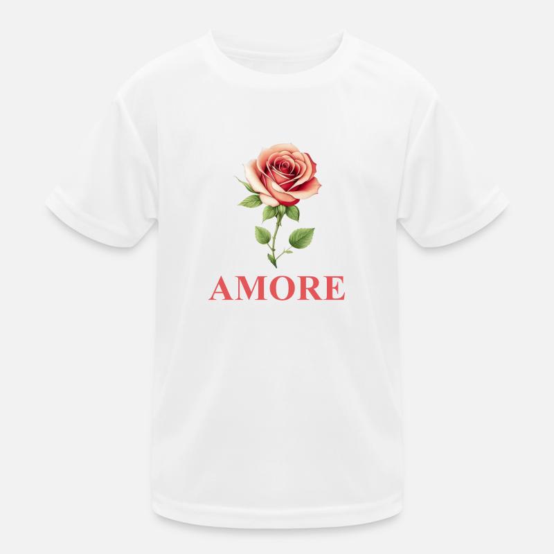 AMORE - Colorful Rose Kids Functional T-Shirt
