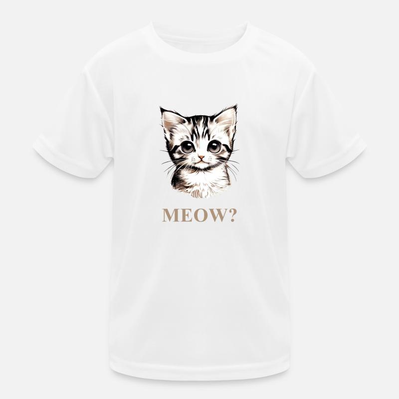 Neugieriges Kätzchen, meow? Kinder Funktions-T-Shirt