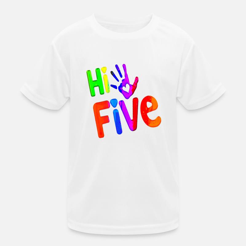 High Five Stil Cool Hand Witz Spruch Hit Trend Kinder Funktions-T-Shirt