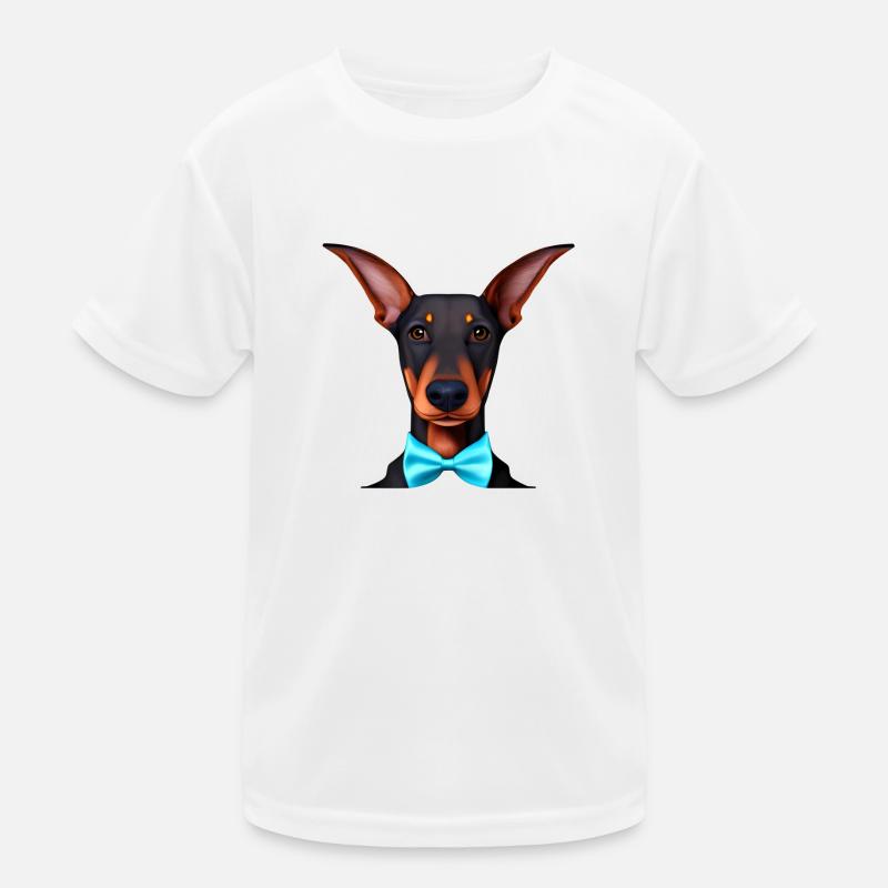Dobermann Hund Dobermanntrainer Dobermannwelpe Kinder Funktions-T-Shirt