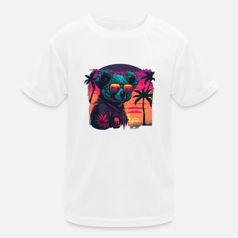 Synthwave Koala Sunset T-shirt sport Enfant