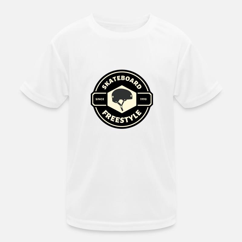 SKATEBOARD FREESTYLE X BLACK HELMET Kids Functional T-Shirt