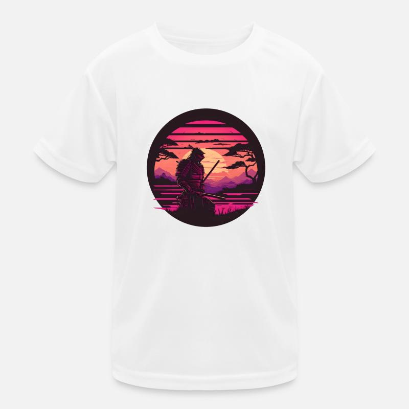 Synthwave Samurai avec katana T-shirt sport Enfant