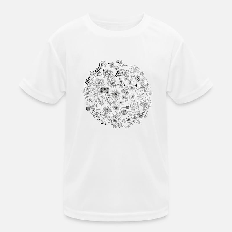 Minimalistische Blume Kinder Funktions-T-Shirt