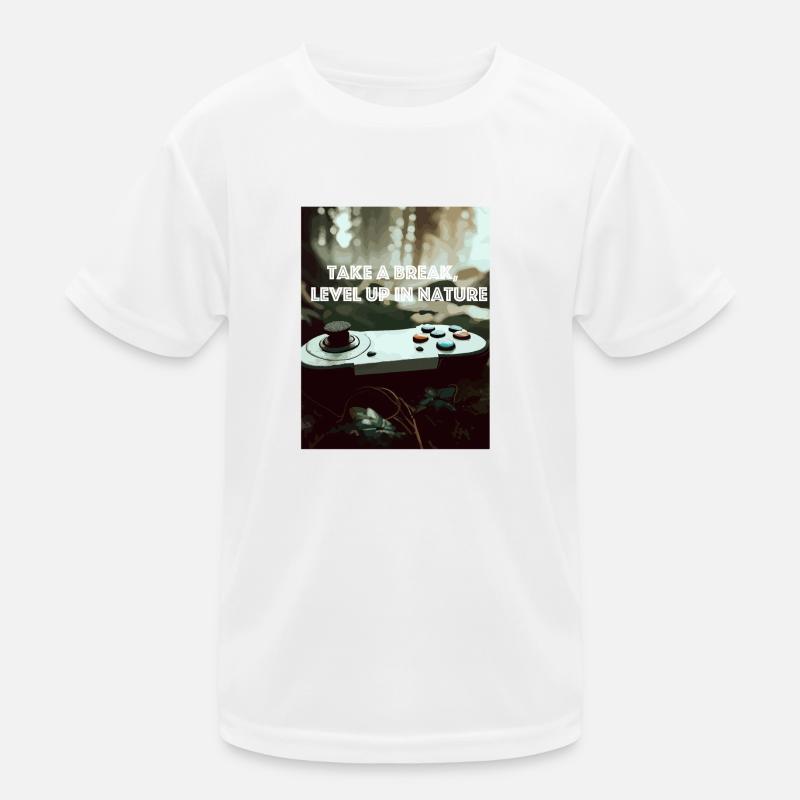 Faites une pause, montez de niveau dans Nature Retro Gaming 2 T-shirt sport Enfant