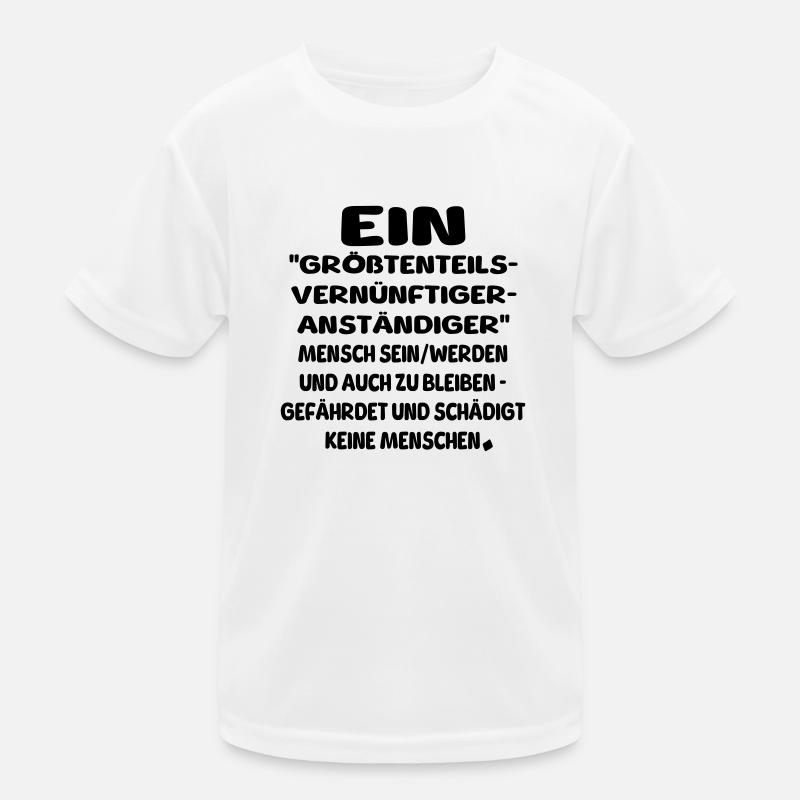 Mensch sein werden bleiben Kinder Funktions-T-Shirt
