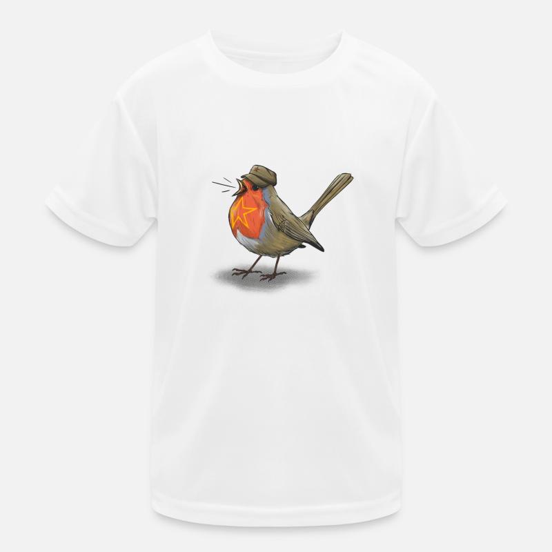 Roter Hals Kinder Funktions-T-Shirt