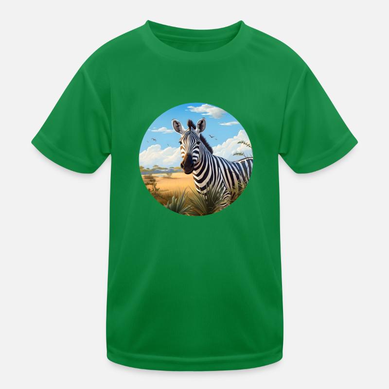 Zebra in Savanne Kinder Funktions-T-Shirt