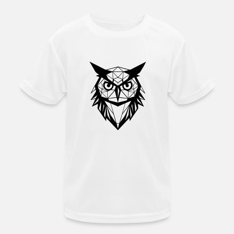 Eule Eulen Vogel Vögel - Kinder Funktions-T-Shirt - Weiß