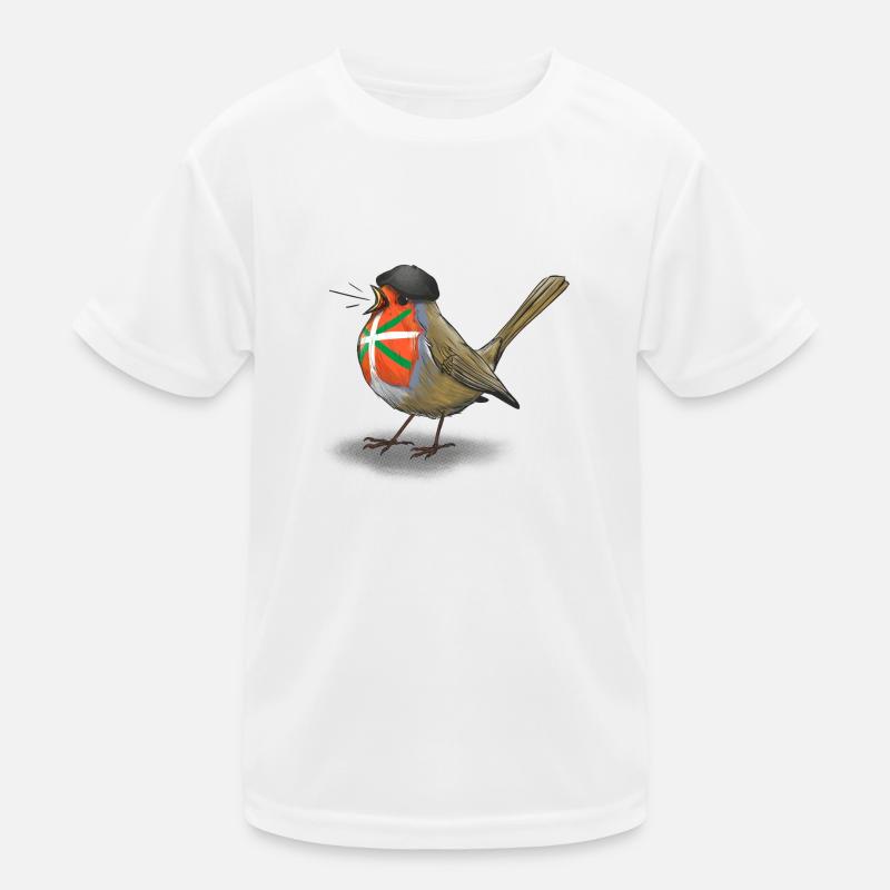 Baskisches Rotkehlchen Kinder Funktions-T-Shirt