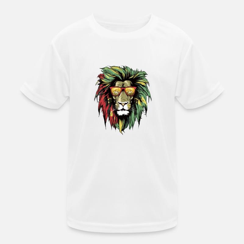 Kimo Rasta Löwe Kinder Funktions-T-Shirt