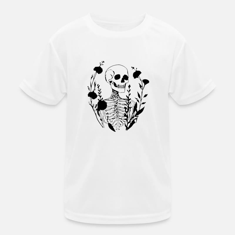 Skeleton Costume Bones Halloween Horror Kids Functional T-Shirt