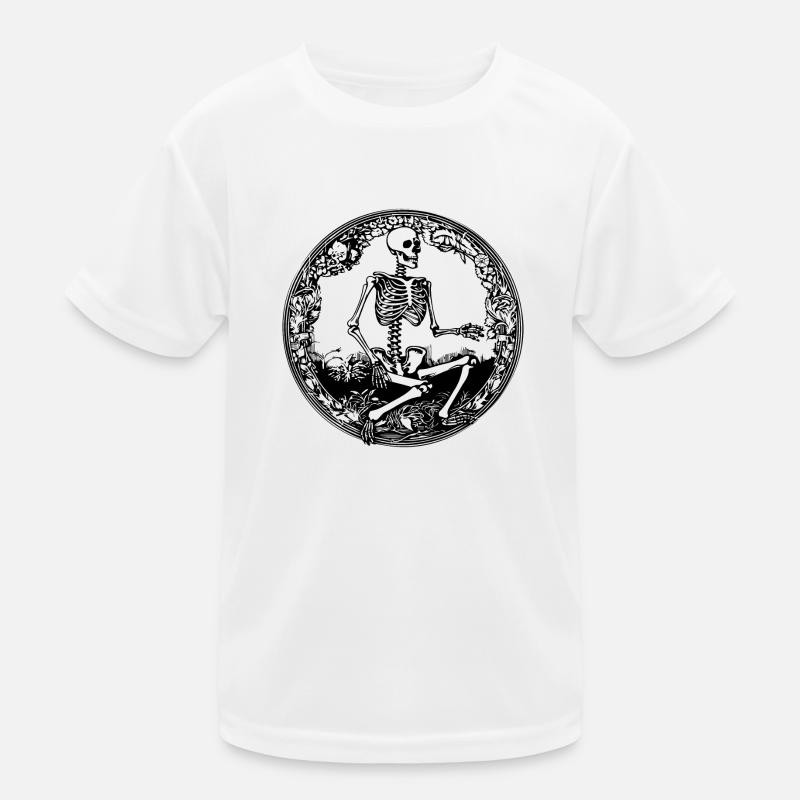 Skeleton Costume Bones Halloween Horreur T-shirt sport Enfant