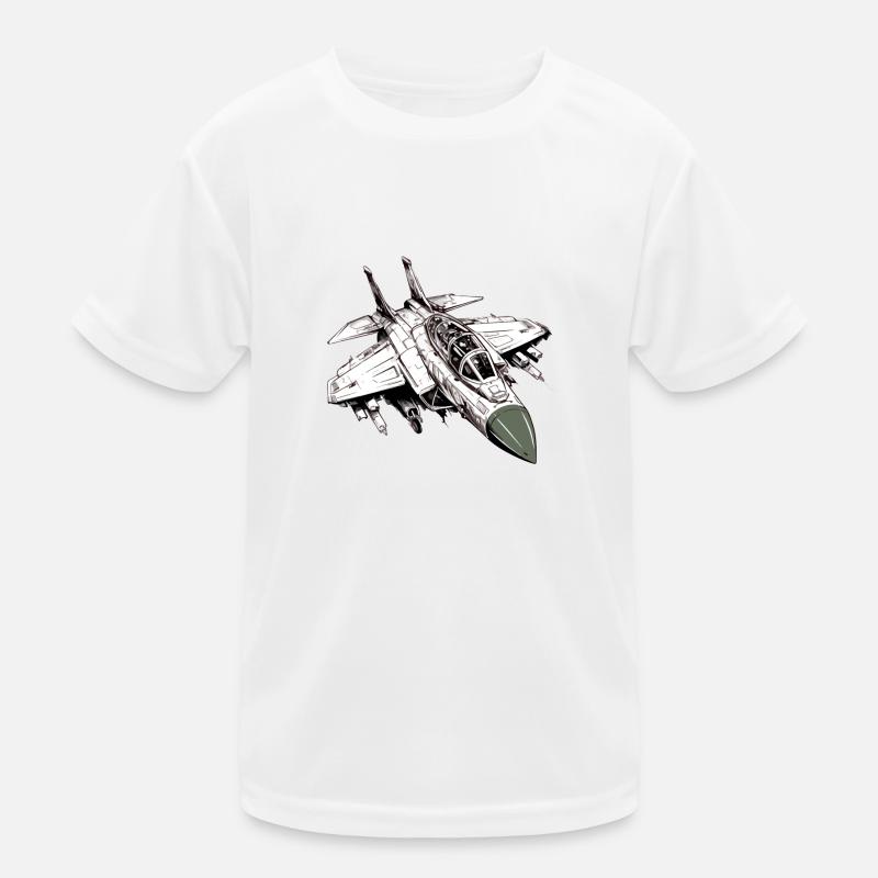 Silver arrow plane Kids Functional T-Shirt