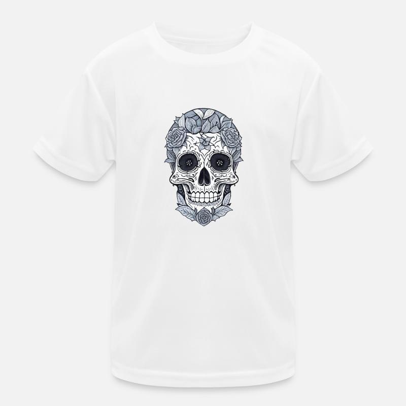 Schädel Kinder Funktions-T-Shirt