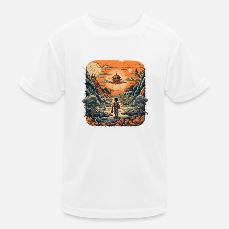 Coucher de soleil solitaire T-shirt sport Enfant