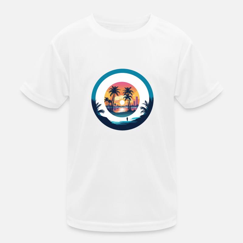 Coucher de soleil à Miami T-shirt sport Enfant
