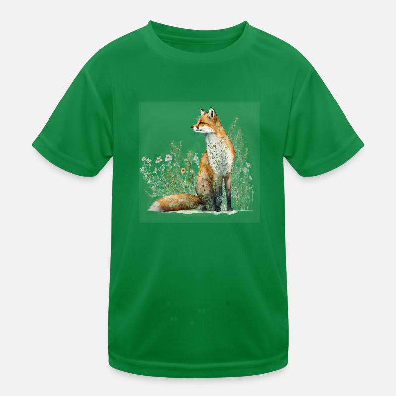 Fuchs in der Wiese Kinder Funktions-T-Shirt