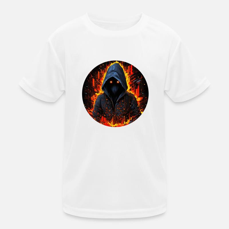 Mystifizierter Hacker Kinder Funktions-T-Shirt