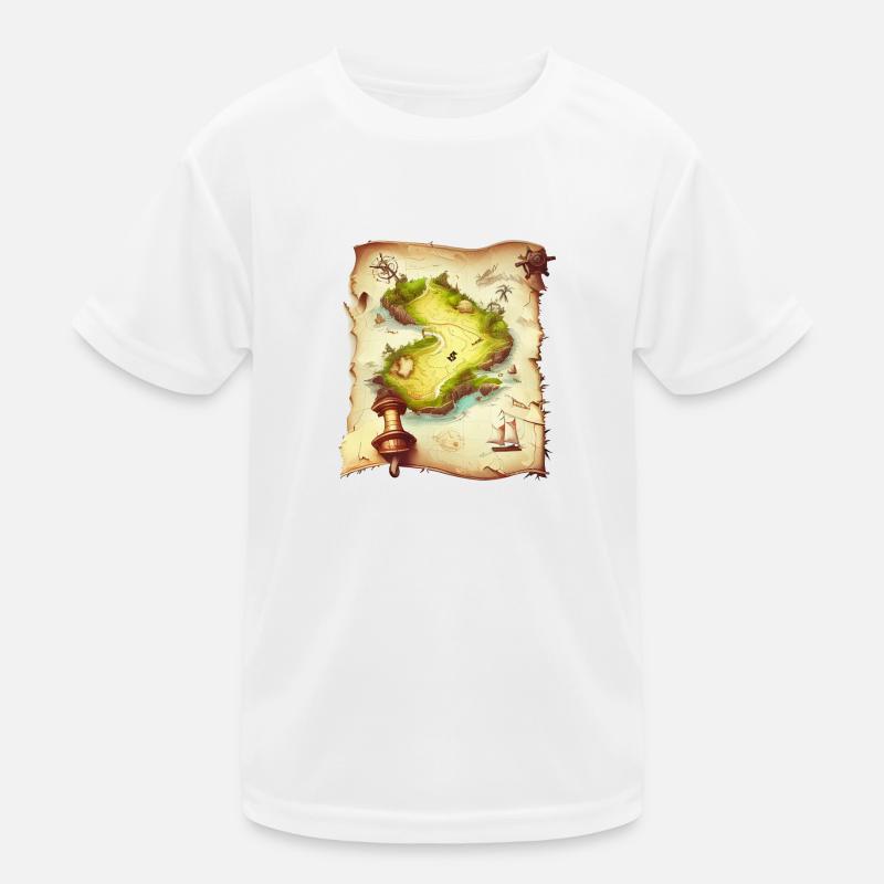 Treasure Map - Treasure Hunt Kids Functional T-Shirt