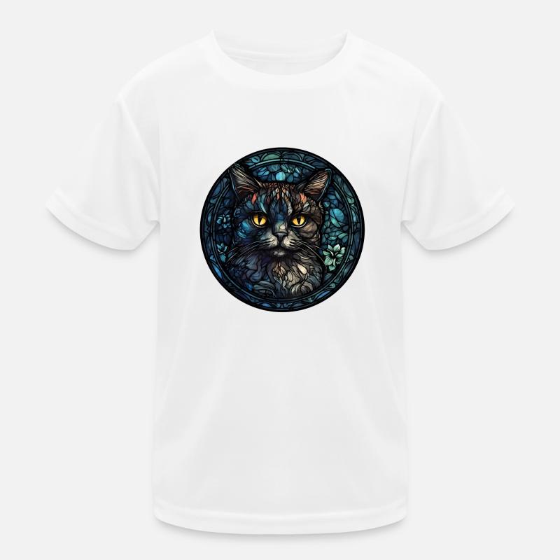 Pixie Bob Katzenrasse Aquarellglas Kinder Funktions-T-Shirt