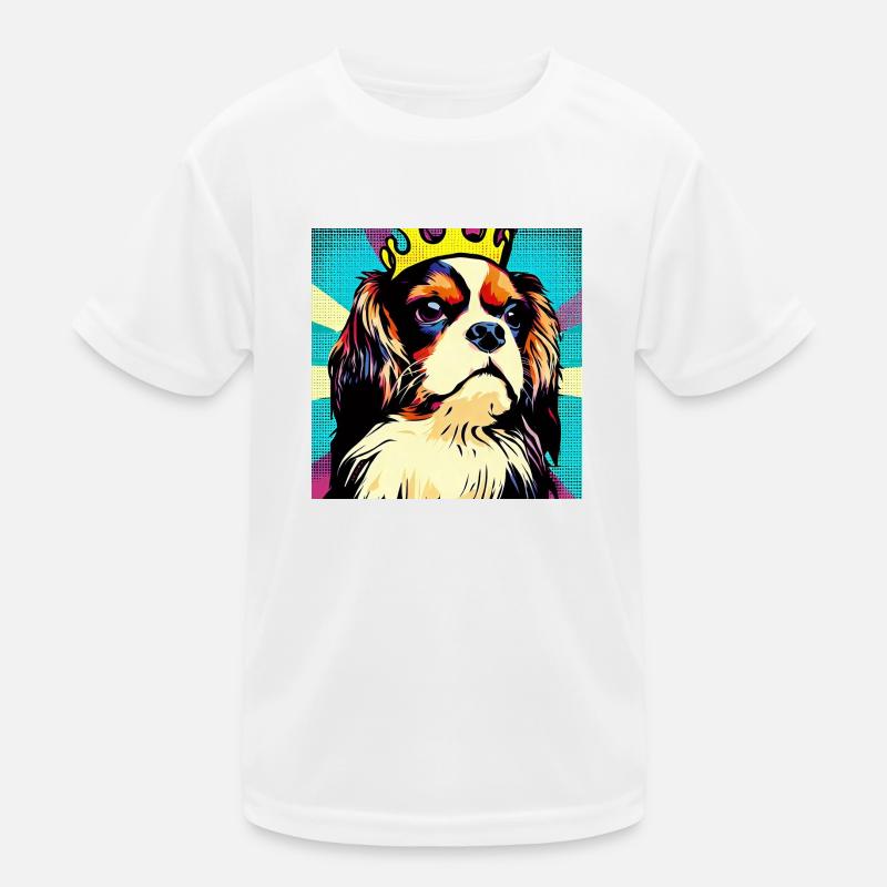 Cavalier King Charles Spaniel Pop Art Kinder Funktions-T-Shirt