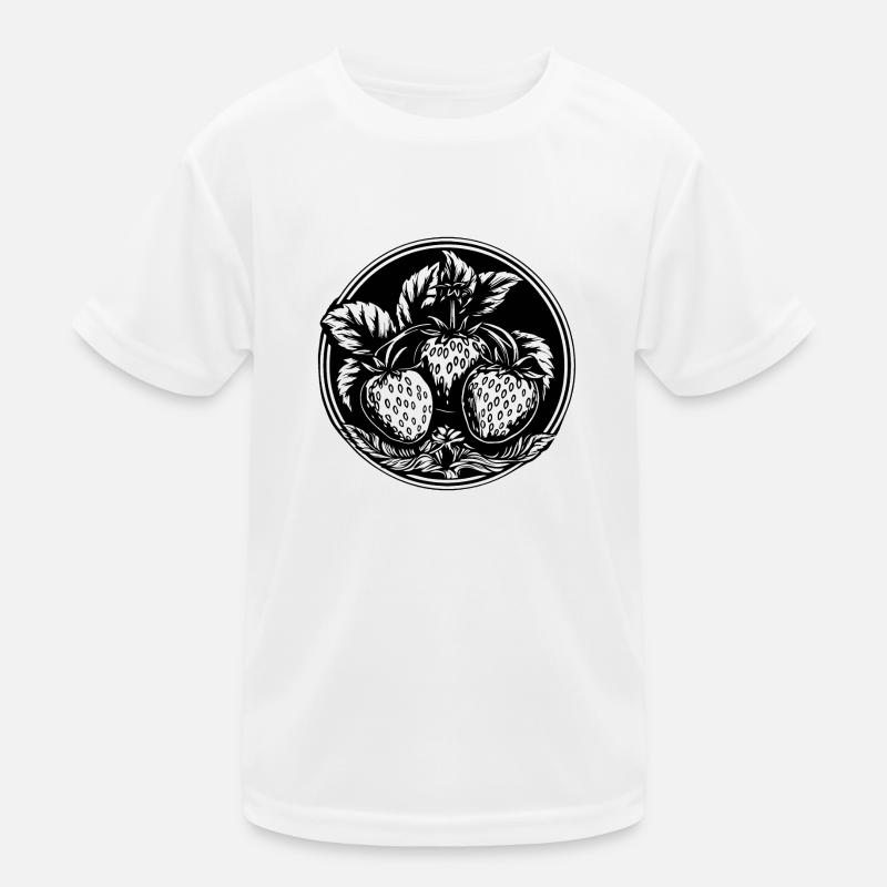 Strawberry Fruit Fruit - Kids Functional T-Shirt - white