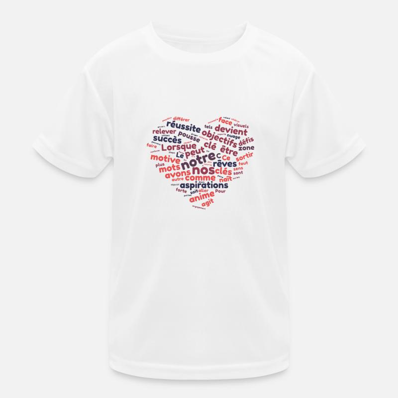 Word cloud motivation - Kids Functional T-Shirt - white