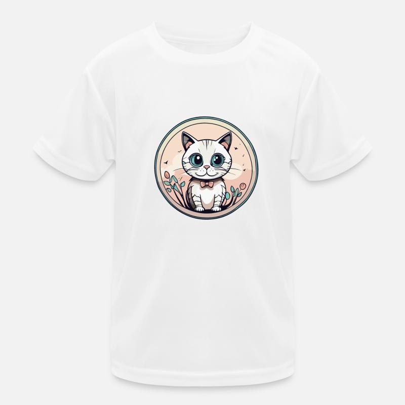 Cat Kinder Funktions-T-Shirt