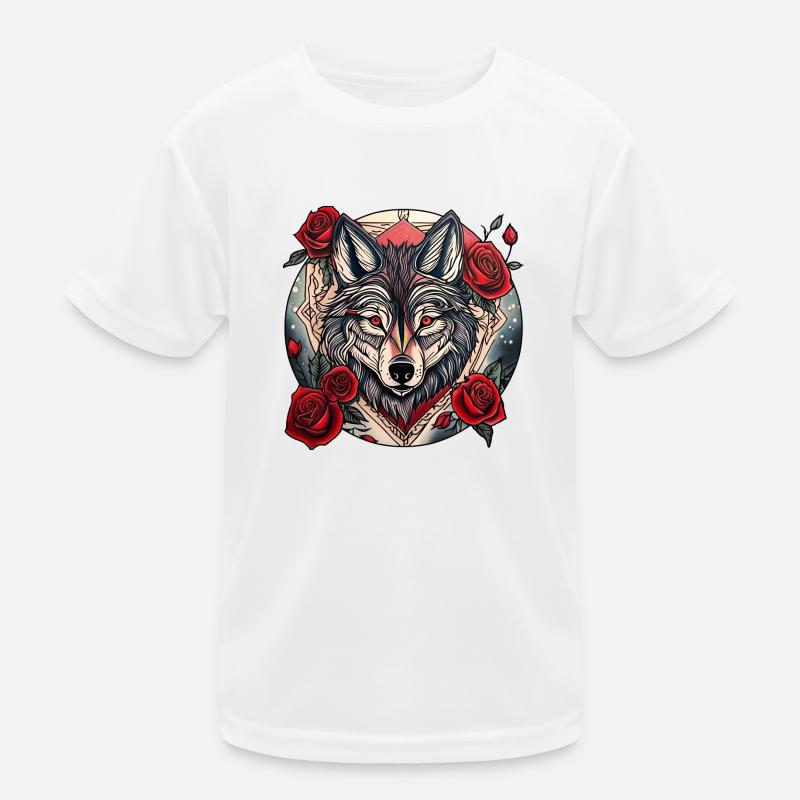 Wolf Kinder Funktions-T-Shirt