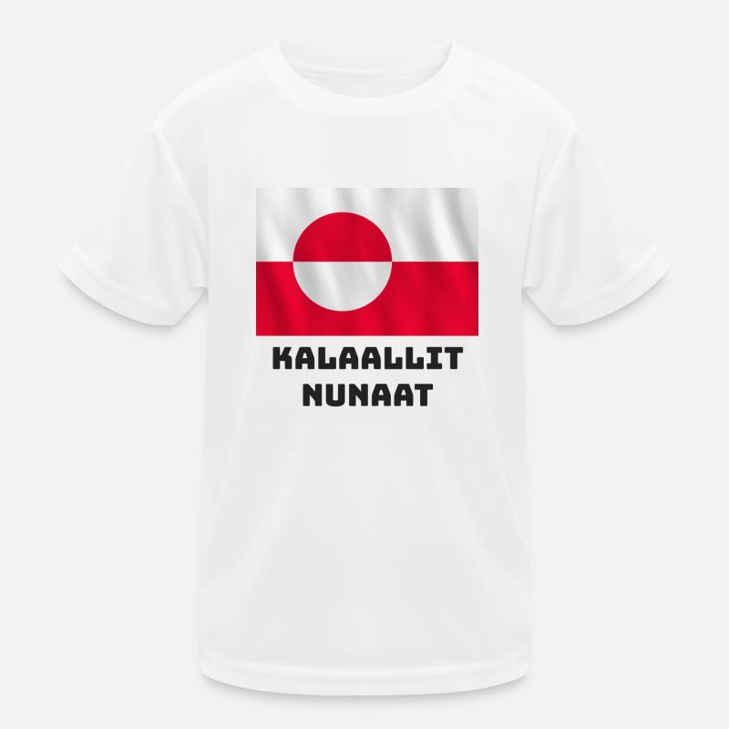 Greenland flag Kids Functional T-Shirt