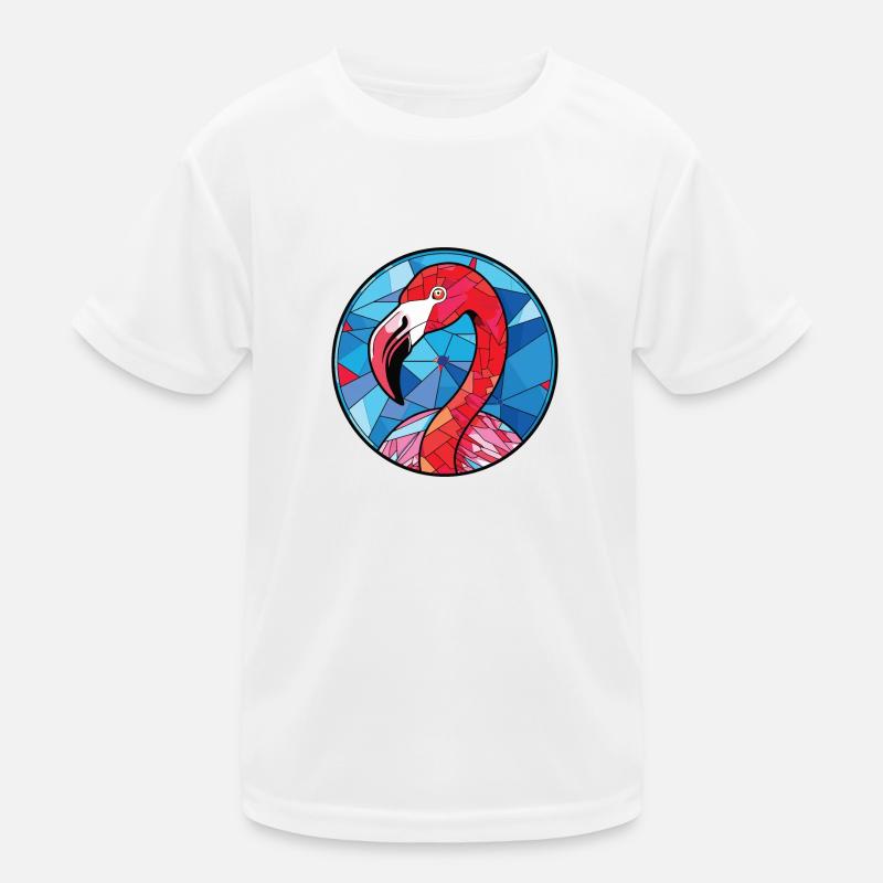 Flamingo Bunte Aquarell-Tierillustration Kinder Funktions-T-Shirt