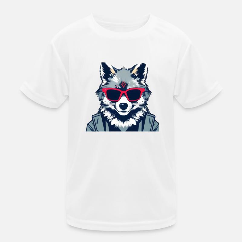 cooler Wolf Kinder Funktions-T-Shirt