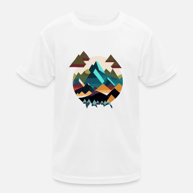 Colourful mountain worlds Kids Functional T-Shirt