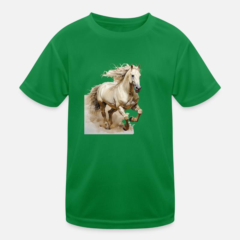 Bond between man and horse Kids Functional T-Shirt