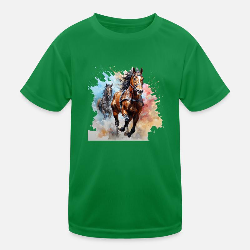 When horses race Kids Functional T-Shirt