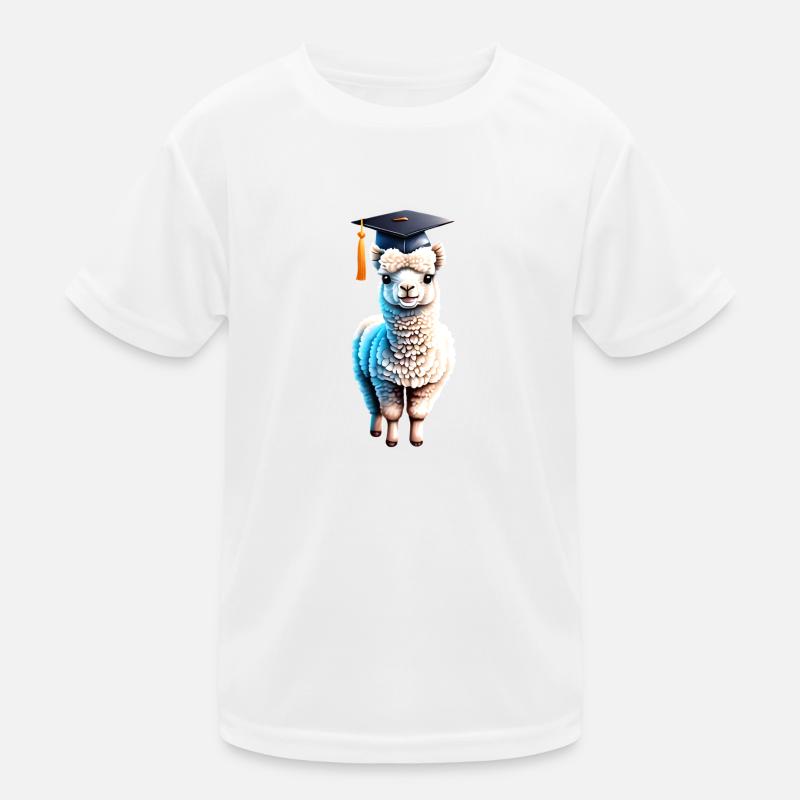 Bachelor Absolvent Alpaka Studium Schulabschluss Kinder Funktions-T-Shirt