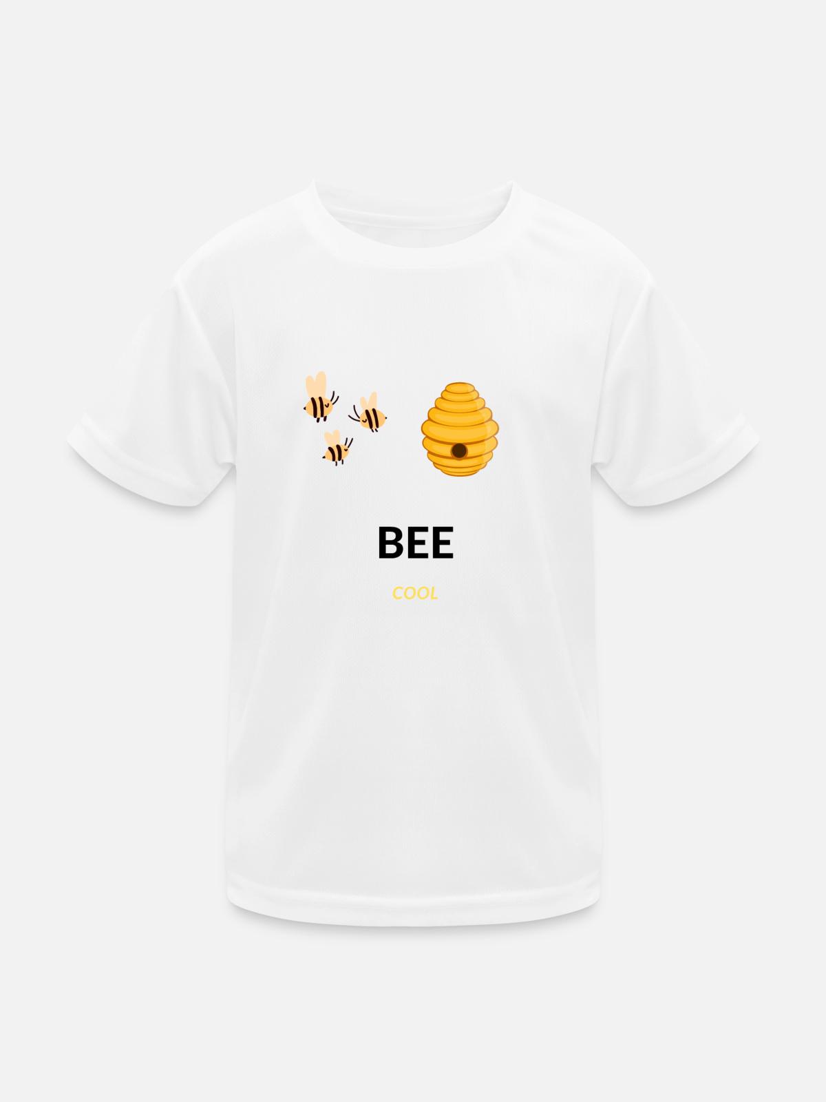 BEE Cool - Kinder Funktions-T-Shirt - Weiß - Vorne